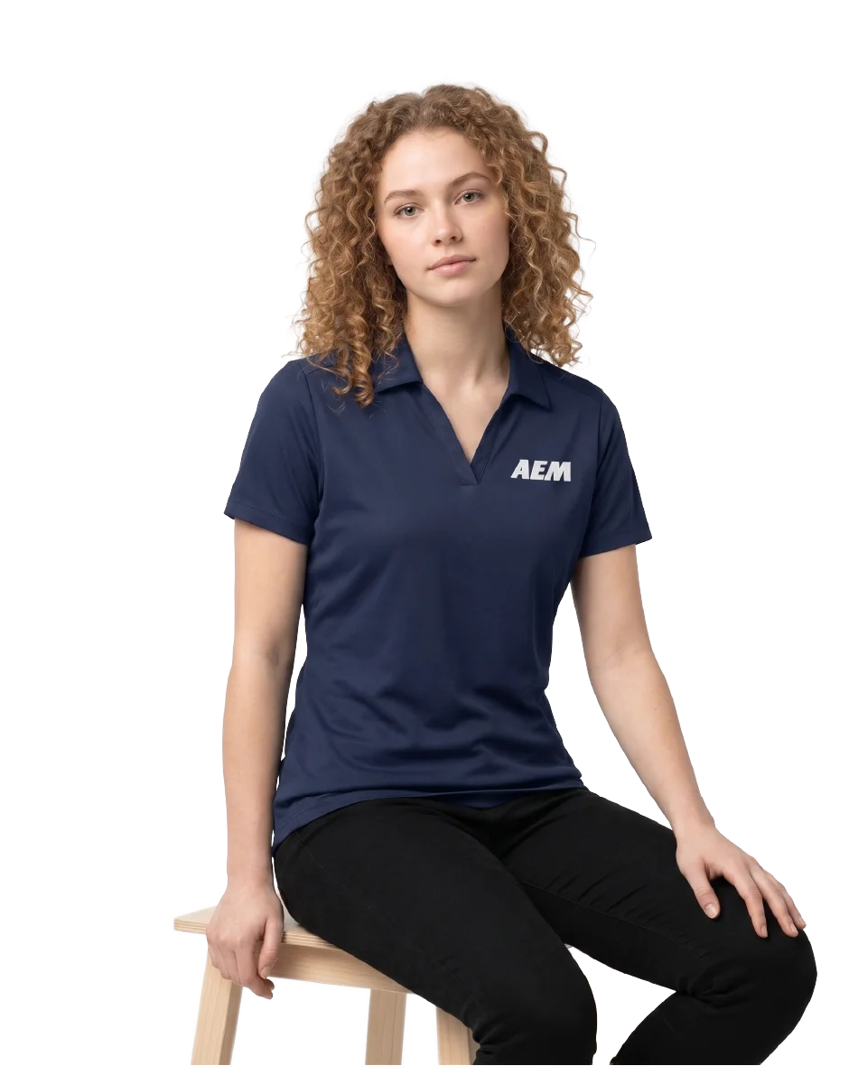 Women's Stretch Flat Knit Polo | AEM